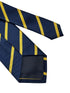 navy dark blue with yellow gold striped tie